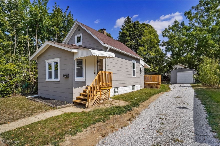 Affordable Living!  1 BR Bungalow nicely remodeled!  New Flooring and Paint throughout. Some Updated Windows. Central Air. Nice Deck and backyard.  1 Car detached Garage.  Ready for you to move in! This is a Fannie Mae HomePath Property.