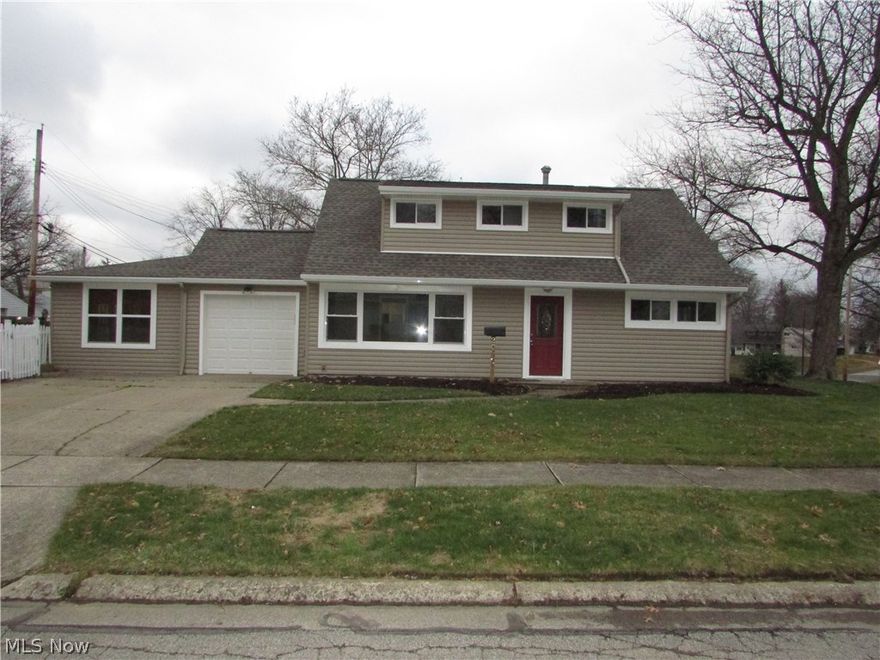 Completely updated cape on a cul de sac street.  This home has new siding, roof, windows, kitchen, carpet, paint, flooring, electric, and more.  The eat in kitchen has new cabinets, counter tops, flooring, fixtures, and paint.  The yard is fenced, garage is heated, and so much more.  POSSIBLE LAND CONTRACT/LEASE OPTION.