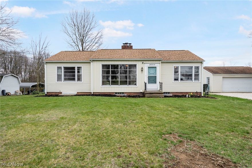 Welcome to 6110 Bosford! This meticulously maintained ranch sits on over an acre and is located in Perry Local Schools. Featuring 3 bedrooms, 2 full baths, and a full finished basement, this home has been renovated from top to bottom. Step inside to the gorgeous eat-in kitchen and open dining room and living room, making entertaining guests a breeze. Downstairs you'll find a newly finished basement which would be perfect for a kid's play room! Outside, there's an oversized 2 car detached garage, along with a fire pit and chicken coop. Book your showing today!