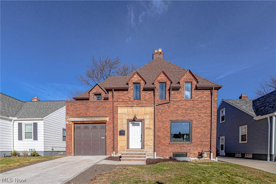 Welcome to this lovely, completely updated brick tudor that is conveniently located near shopping and dining! This exceptionally maintained and beautifully decorated 3 bedroom and 2,5 bathroom home has had many major improvements and upgrades for the past year. Spacious living room with a wood burning fireplace leads to a large dining area with patio door that opens to a brand new deck. Beautiful updated kitchen with granite countertops, very attractive backsplash, brand new white shaker cabinets and black stainless steel appliances. Large master suite, with 2 additional bedrooms on second level. Third bedroom has 2 doors which lead to both a front and a back balcony. Stylish exposed brick throughout the home fits in well with today's trends! UPDATES INCLUDE: new roof, gutters, driveway, windows, waterproofing of basement, AC unit, hot water tank, electrical in the entire home has been rewired, and new plumbing throughout, garage door with remote, exterior doors, glass block windows in