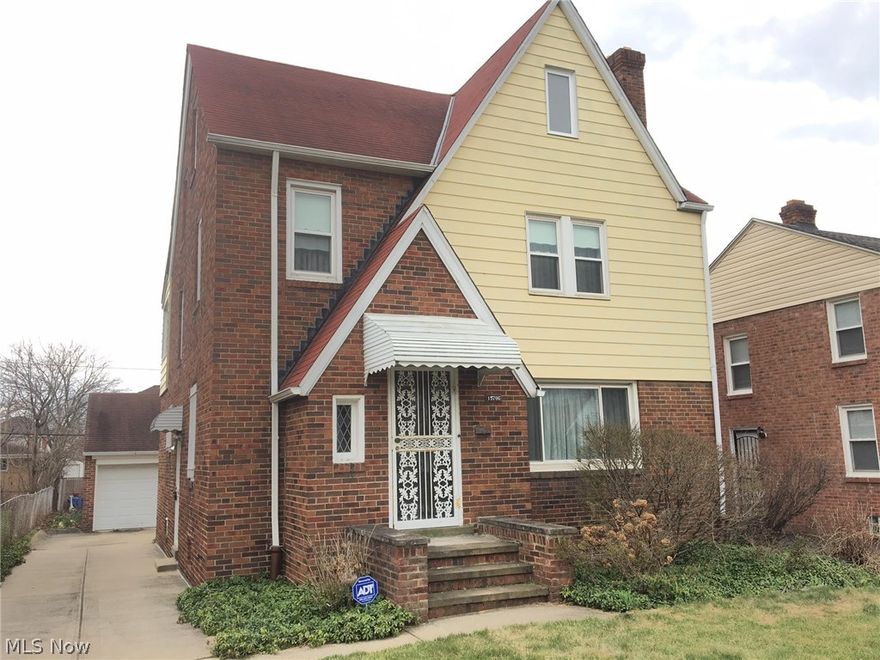 Spacious brick colonial with over 2,100 sq. ft. of total living space, 4 bedrooms, 1.5 baths.  Beautiful hardwood floors are hiding under the old carpet in the spacious living room with fireplace and the formal dining room with built in China cabinets.  The large kitchen features breakfast nook and pantry area.  The 3rd floor would be a great master or teen suite with over 400 sq. ft. and lots of storage.  Other features:  2nd floor sun room on the back of the home, basement 1/2 bath, newer boiler & water tank, vinyl windows, 2- car garage.