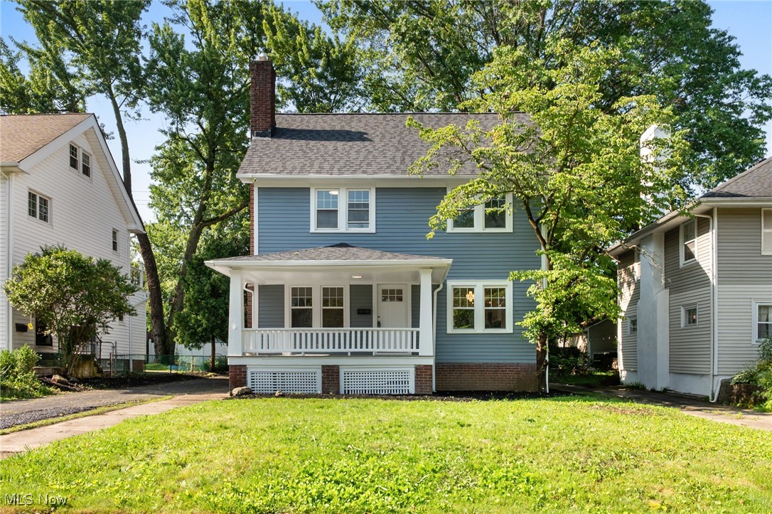 This beautifully remodeled 4-bedroom, 1.5-bath colonial blends classic charm with modern updates. Step inside to find brand new flooring throughout, a spacious first-floor office perfect for remote work or creative space, and an updated kitchen with sleek finishes and ample storage. Both bathrooms have been thoughtfully refreshed with stylish touches. Upstairs, you’ll find a convenient second-floor laundry and generously sized bedrooms. The finished basement offers additional living space—ideal for a rec room, home gym, or movie nights. Brand new A/C adds year-round comfort. Located just minutes from restaurants, parks, and all the best Cleveland Heights has to offer.