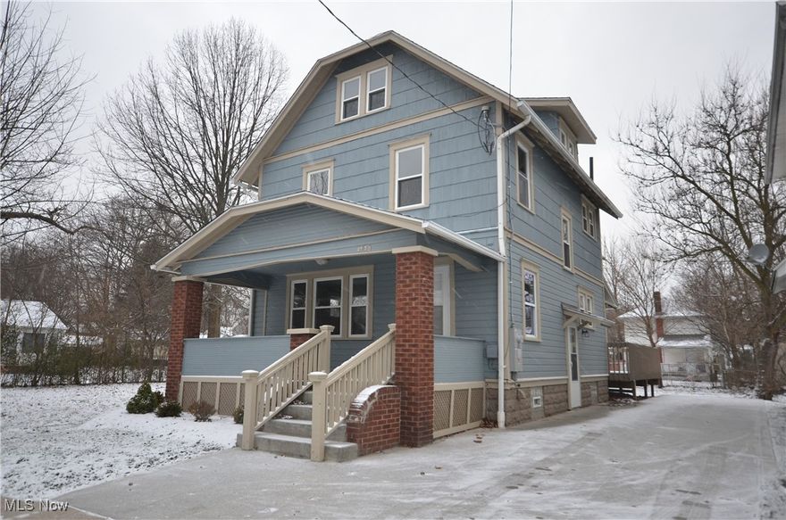 Freshly updated home featuring a new roof and insulated windows, upgraded kitchen and bathrooms, new flooring, insulation, and a concrete driveway. The second floor offers three bedrooms and a full bath, and the fully finished third floor provides two additional flexible rooms that are ideal for an office, playroom, or guest space. Modern, move-in ready and efficiently upgraded throughout.