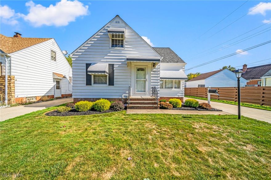 Welcome home! This beautifully maintained 3-bedroom, 2.5-bath Cape Cod has been extensively updated in recent years. Every inch reflects thoughtful care and quality craftsmanship—no detail overlooked, no expense spared.

Inside, you’ll find a bright and welcoming interior featuring professional renovations throughout. The kitchen was remodeled in 2021 with all new appliances, modern finishes, and ample cabinet space. Both the first- and second-floor bathrooms were remodeled in 2019, while the lower-level full bath with walk-in shower adds extra convenience. The living spaces feature updated flooring, fresh paint, and plush carpeting (installed in 2019), all completed by professionals for a polished, move-in-ready feel.

The layout includes two bedrooms and a full bath on the first floor, and a spacious third bedroom with half bath upstairs—perfect for guests or a private retreat. The partially finished basement is a showstopper, offering a large rec room, vintage bar, laundry area (remodeled in 2020), and a full bath—an ideal setup for entertaining or relaxing.

Major updates ensure peace of mind for years to come: new roof on the house (2022), new garage roof (2021), new driveway (2022), professional waterproofing, new furnace (2020), A/C (2012), hot water tank (2019), and new garage door (2024).

Outside, pristine landscaping surrounds the home, enhancing its curb appeal and offering a private, well-kept outdoor setting.

With nothing left to do but move in, this home is a rare find that showcases pride of ownership at every turn.  City of Euclid point of sale violation-free! Euclid is home to hospitals, wooded parks, a 1.4 mile Lakefront trail, Briardale golf course, new school buildings, diverse assortment of restaurants, top-notch sports facilities, innovative businesses, and so much more!