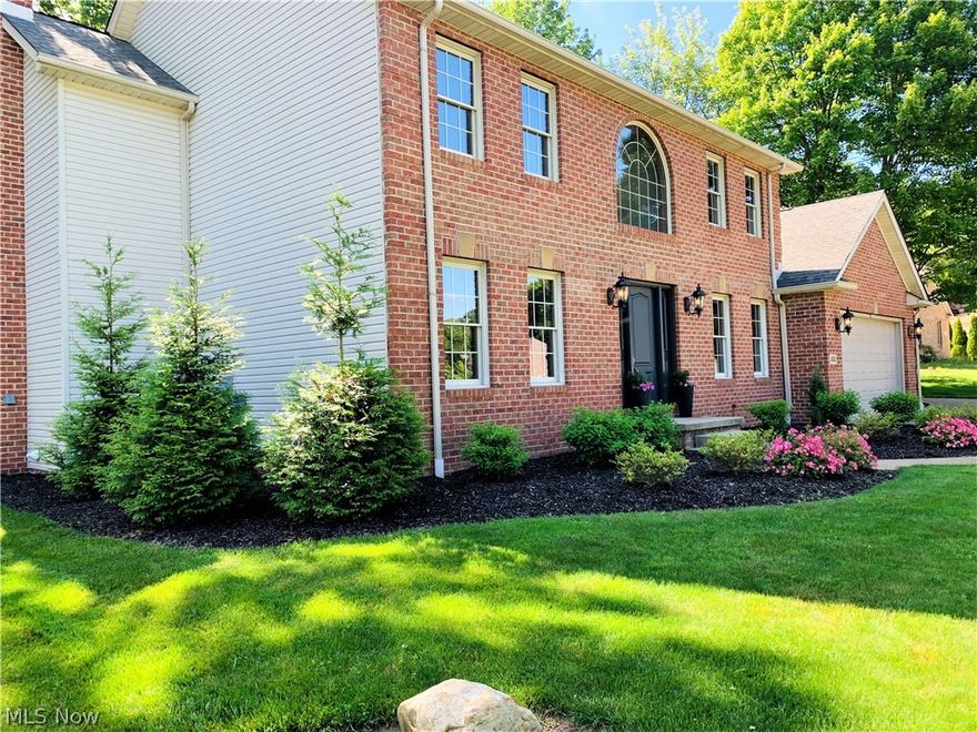 This beautiful home is located in Chenoweth Country Club Estates. Situated on a nearly one-acre private lot, this backyard oasis features a back lawn with mature trees, surrounded by a stylish aluminum fence. This setting can be fully enjoyed on the sprawling back deck. This home has been updated with an abundance of new features; new roof, furnace, A/C, glass sliding doors, master spa suite, stylish interior and exterior lighting, ceiling fans, fresh paint and high-end carpet throughout home. Featuring a second floor owner’s suite, with an impressive new spa-like master bath, his-and-her walk-in closets, jetted soaking tub, walk-in glass and tile glass shower, all with luxury materials, including soft close cabinet doors and drawers, dual vanities with under mount sinks, dual linen closets and stylish top-of-the-line Moen fixtures. There are three additional spacious bedrooms, all with walk-in closets. Spacious first floor includes a large dining room with hardwood floors and a floor-
