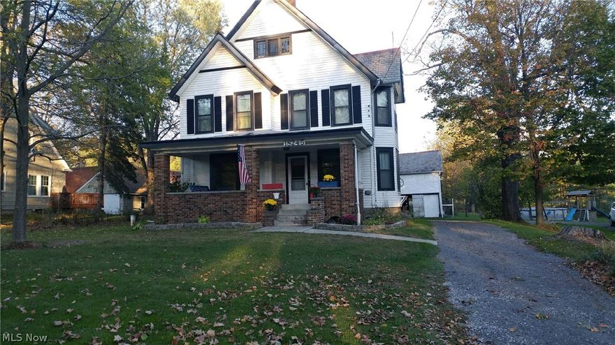 Priced to sell!!! This Beautiful spacious 5 bed room 2 bath Move in ready Century home on 1.01 acres features original hard wood floors, 2 large stain glass windows, matching hand crafted front and back doors, large eat in kitchen with lots of cabinet/counter space with pass through/pantry, Formal dining room, large parlor/sitting room updated family room 2015 and 2 full updated bath rooms this year, beautiful 2 tier deck for entertaining Giant Outbuilding/Garage well manicured yard with coy pond above ground swimming pool and kids play set are just a few of the many amazing things this house has to offer! Don't miss out on this great one of a kind home! schedule a showing today! Agent Owned!