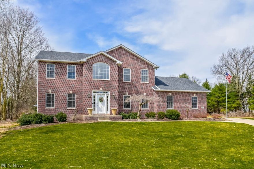 Beautiful, stately 3 bedroom, 3.5 bath colonial situated on 1.15 acres on a gorgeous cul de sac in North Canton! The backyard features a large patio with views of the private pond - you'll never want to leave! A welcoming 2-story foyer greets you as you enter the home. To the left is a formal dining room and to the right, an office with bamboo wood flooring and a tray ceiling. Prepare your favorite dishes in the updated kitchen with Corian countertops, stainless steel appliances, tile backsplash, a pantry and a huge center island with seating! It opens to the morning room and the great room with a gas fireplace. Windows line the back of the home, allowing for sun-filled living areas with picturesque views! A half bath and a laundry room complete the main level. Upstairs, the master suite offers a private full bath with dual sinks, a soaking tub, separate shower and a large walk-in closet. There are 2 additional bedrooms, a spacious landing area and a full bath. Extra living space on th