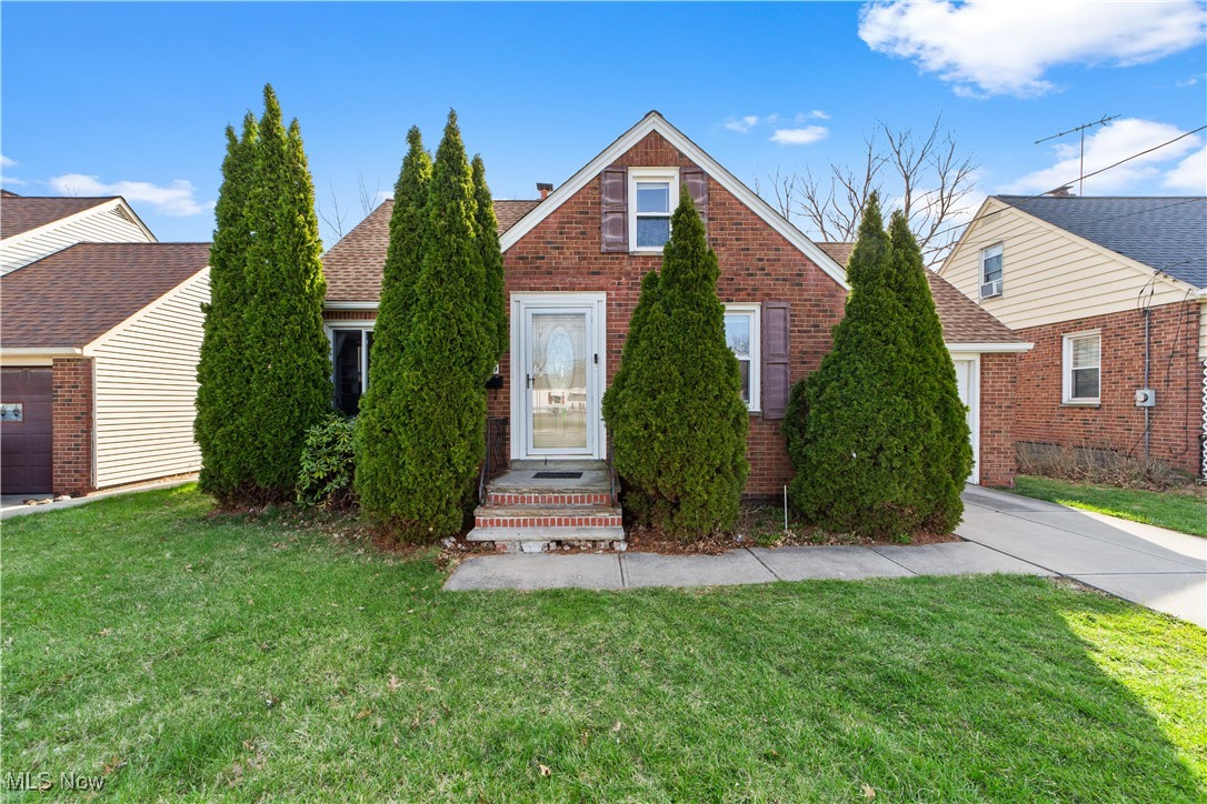 Enjoy the coziness as you enter this conveniently located home in Euclid. Three bedrooms, with two full bathrooms, this home has all the space to fit your needs! The first floor hosts the primary bedroom and an additional bedroom, with a full bathroom on the main floor. A versatile third bedroom is upstairs, perfect for a flex space, home office or playroom. The functional eat-in kitchen has great natural light. The beautifully finished basement adds extra living space, boasts a second full bathroom, and provides storage and the laundry area. The large yard and attached garage are bonuses to this house! Some city of Euclid Point of Sale repairs have been made, Buyer to assume the remaining POS.