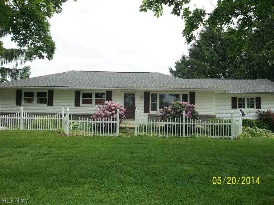 Country Delight! Splendid ranch home with 5 bedrooms and 3 baths! Two family rooms with fireplaces, custom oak kitchen with formal dining room, large living room over looking country side, two pole barns,bank barn, small shed, property borders Wayne National Forest- great for hunting, hiking, and your outside enjoyment. Master suite with nice master bathroom, Large treated deck, above ground swimming pool make this home complete!