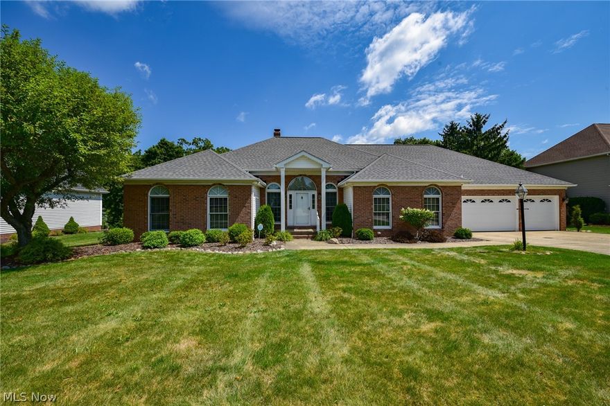 Beautiful 4 Bedroom, 3 car garage Ranch with 2 and a half Baths, many updates have been made throughout the home inside and out. The foyer opens up to the 2 story Great room and has a gas fireplace. The Roof and skylights along with  A/C and Furnace in '14, Humidifier and Landscaping '18, All kitchen appliances are newer and stay along with washer and dryer. Deck off of the back of the home overlooks a spacious wooded Backyard. Call today for private showing!