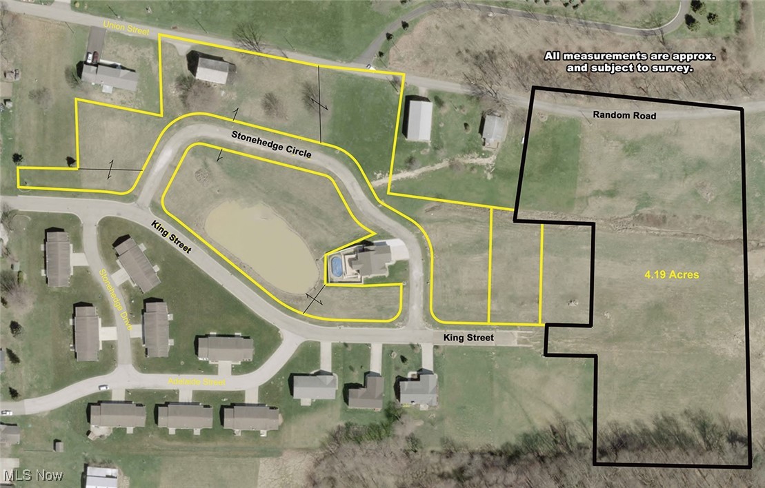 4.19 Acres fronts on Random and King Rd (stub-in). Possible villa, duplex, or home sites. Sewer, water & electric are available at the end of King St.