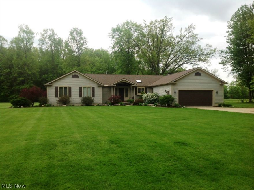 Beautiful sprawling ranch setting on a quiet one acre lot on a dead end street in South Amherst!  This fantastic home is over 2000 square foot! Inside this home features a full basement, 4 bedrooms, 3 of which have walk-in closets, 2 1/2 baths with provisions for a 3rd full bath in the basement, a master bedroom with a private master bath, first floor laundry room, a large living room with a beautiful bay window overlooking the backyard, and a spacious dining room/family room with a fireplace and sliding doors exiting to a great multi-level deck.  Step outside where you will find a 2 car garage, a shed, paved driveway, and a screened in porch.  Located in Firelands School District, the lot and location are wonderful!  Come see it now!
