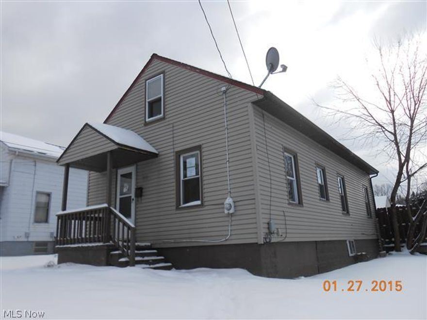 Attractive bungalow style home conveniently located, some updating has been done, large living room, kitchen with dinette area with slider to extensive rear wood deck, fenced-in backyard, large bedroom with 1/2 bath up could be divided into 2 bedrooms, 2 car detached garage.  Equal Housing Opportunity.  Sells As Is.