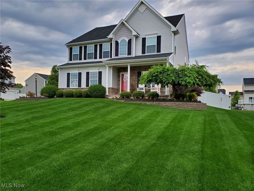 Welcome to 4308 Duke Cir in Perry Twp. —where comfort, style, and thoughtful details make it the perfect home. This well-maintained property offers everything you need to enjoy life indoors and out. As spring approaches, picture yourself in your private outdoor retreat. The heated saltwater inground pool (2018), with a diving board, motorized cover, and Dolphin pool cleaner, promises fun and easy upkeep. An Amish-built pergola adds charm, while the outdoor kitchen and bar are perfect for gatherings. A convenient outdoor half bath is designed with guests in mind. Lush landscaping is enhanced by a RainBird irrigation system (2015), vinyl privacy fence (2018), and LED low-voltage lighting for evening ambiance. Inside, you'll find elegant, welcoming spaces. Hardwood floors flow throughout the main level. The living room, with its gas fireplace and built-in surround sound, is ideal for relaxing evenings. The kitchen features Frigidaire stainless steel appliances (2023), granite countertops, a spacious island, and a pantry—perfect for meals and entertaining. Nearby, the sunroom overlooks the backyard, a serene spot for morning coffee. A half bath and access to the heated two-car garage complete the main level. Upstairs, the primary suite offers dual closets and an updated en-suite bath with new LVP flooring, a marble-topped vanity, refreshed lighting, and a custom closet organizer (2023). Two additional bedrooms, a flexible loft, a full hall bath, and a second-floor laundry add comfort and functionality. The finished lower level offers more to love, with a large rec room perfect for a home theater or game nights, complete with surround sound. You'll also find ample storage, an additional half bath, and space for a home gym or craft area. This home is more than a place to live—it's a place to thrive. Schedule your private showing today and experience all the thoughtful touches that make this property special.