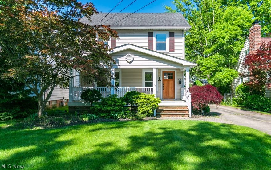 Welcome home to this incredible, light and bright Craftsman-style colonial in a sought-after neighborhood of Lyndhurst. This adorable house is easily accessible to anything you might need! There’s a gorgeous covered front porch with room for a porch swing and recently refinished wood plank flooring and wood railings (2023). Through the front door, you’re welcomed into the beautiful and naturally well-lit living room with refinished hardwood floors (2021) which extend into the lovely dining room and kitchen. The beautifully updated kitchen (2022) features updated appliances (2018), countertops (2022), backsplash, and cabinet doors (2022). Off the kitchen is a sliding door to the lovely back deck which overlooks the beautiful fenced-in backyard. Upstairs there are 3 bedrooms and a full bathroom with an extra large bathtub with jets and lovely stone surround. The lower level features a finished recreation room with shiplap, an additional full bathroom, and a washer and dryer on the utility (unfinished) side of the basement. Additional updates include new AC and furnace (2021). Come see this lovely home before it’s sold!