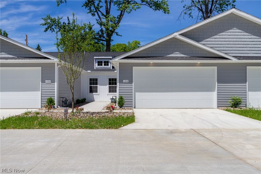 GRAND OPENING, NEW COMMUNITY! ONE FLOOR LIVING! RANCH Model home for viewing (model only)! Prices start at $149,900! Single family attached townhomes at the most affordable pricing for New construction in NEOhio! Welcome to Oak Tree Place, nestled just off the highway and minutes from neighborhood conveniences/restaurants/health facilities AND 1 MILE from UH Elyria Medical Center and numerous other health facilities nearby. You'll love the one floor living and no need to worry about lawn & snow, it's covered in the monthly maintenance fee! Popular floor plan so many upgrades! Spacious designated laundry room w/utility tub. Attractive kitchen w/ stainless steel appliances (included!), breakfast bar and pantry! Dining area! Great room w/ vaulted ceilings + triple patio door! Primary bedroom offers walk-in closet and a private full bath with a walk-in shower! 2 car garage! Patio and landscape coming this spring! Neutral! Clean! Move in ready! You may also select your own homesite and make