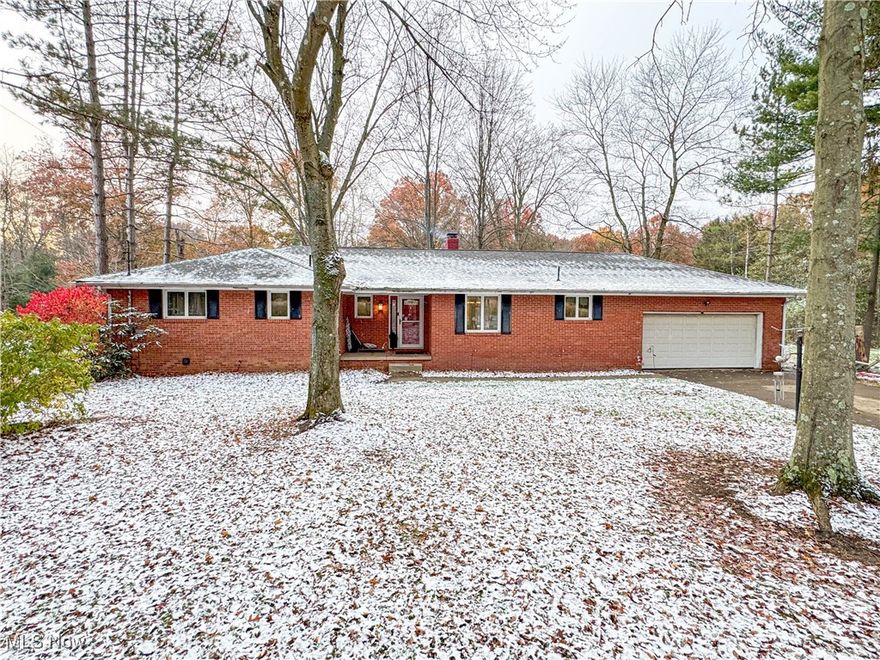 This solid brick ranch sits on 1.63 acres and offers the perfect blend of space, comfort, and privacy. Inside, you’ll find 3 spacious bedrooms and 1 full bath, along with a convenient half-bath ensuite in the master bedroom. The layout is functional, featuring a large living area and a full basement ready for storage, hobbies, or future finishing. Outside, the expansive lot provides room to spread out, garden, entertain, or simply enjoy the peaceful setting. Please note: the septic system will need updating, offering the next owner an opportunity to improve long-term value. Don’t miss your chance to make this well-built ranch your own—schedule your showing today!