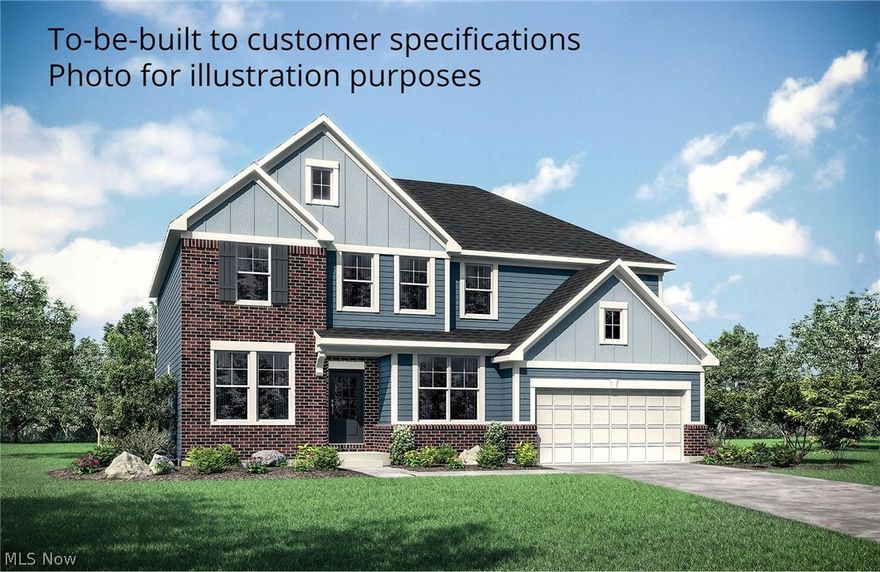 Drees Homes Vanderburg floorplan. This home is to-be-built to customer specifications. Photo for illustration purposes only.