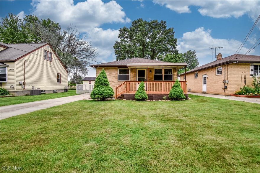 She's a Brick House!!!, She's mighty mighty... Welcome to this brick, 3-bedroom, 2 full-bath home. Enjoy sitting on your large, covered front deck, perfect for relaxing and sheltered from all seasons. Inside, there are wood floors, 1st first-floor master bedroom that once housed a king-sized bed. The bedrooms have great windows that are higher to let you put your furniture wherever you want. The kitchen has stainless steel appliances, with the perfect area for a table, and a view of the front yard. The large living room has wood floors, large windows to let in natural light. This is a great, clean, and functional basement with a family room which has a bar area, a large unfinished area for storage. The laundry area includes the washer and dryer. There is a full bath, perfect for entertaining or overnight guests. 2 car garage, fully fenced rear yard, and side yard. This home has been updated throughout the years, roof, deck, appliances, ready for the buyer who will cherish it as the previous owners have.