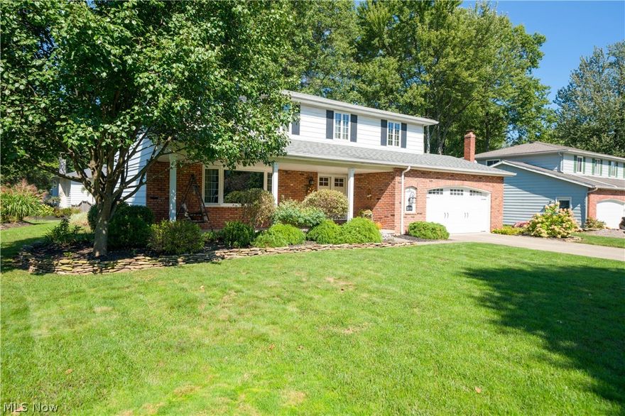 Welcome to this beautifully updated North Olmsted colonial with four bedrooms and two and a half baths.  The exterior features Anderson casement windows, two car attached garage, updated front doors with screen doors, and a large spacious covered porch.  The family room has sliders that lead to a backyard patio.  The interior invites guests to a foyer, living room, dining room and eat-in kitchen all painted recently with new flooring.  The eat-in-kitchen has custom counter tops and new appliances (2017) that stay.  There is also a first-floor family room with wood burning fireplace and remodeled half bath.  The master suite has a walk-in closet, updated bath, and sliders to a large balcony.  The lower level features lots of storage and a new Trane furnace installed in 2011.  The seller is supplying a one-year home warranty.  Be sure to review the 3D Matterport video to virtually walk through the home.