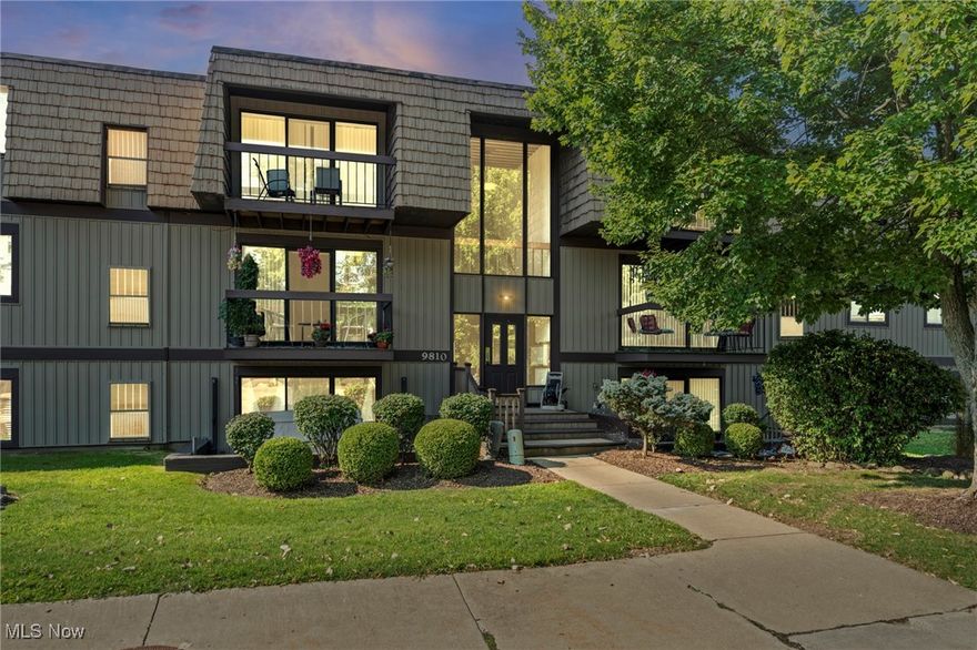 Welcome to Sunrise Cove! This beautifully updated first-floor condo offers a tranquil view of the pond and a private patio perfect for relaxing outdoors. Featuring 2 spacious bedrooms, including a large master suite with a walk-in closet, this freshly painted unit also includes convenient in-suite laundry. The kitchen comes fully equipped with all appliances, and a home warranty is included for added peace of mind. Enjoy the ease of a private garage space, extra storage area, and a condo community rich in amenities: swimming pool, tennis and basketball courts, and a clubhouse available for gatherings and special events. Located in North Royalton, this condo offers easy access to shopping, dining, parks, and more. A rare opportunity for maintenance-free living in a desirable location—call soon to set up your private tour!