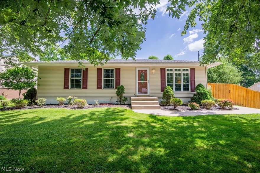 Beautiful curb appeal welcomes you home to this wonderful FIVE bdrm, two full bath RANCH! Sellers have done a great job doing many costly improvements for you. Driveway has been widened for generous parking,2019. Custom shed in color matching to create cohesive appearance 2021. Roof updated 2018 and a new privacy fence put in place 2020. New Electric panel in 2018 and new hot water tank this year 2022. Newly renovated main hall bath with deep oversized soaker tub 2022! Don't worry, the owner on-suite had full update in 2019 to also include oversized tub. New flooring in 2 of the 3 bdrms on main floor 2018, 2020 and in living rm and hall, 2022. Lower level offers additional finished square footage to offer you two more bdrms, home office, theater rm, or hobby rms. Lower level flooring updated in 2020. New interior doors and hardware 2022. Seller brought PUBLIC WATER across road and connected to serve home.