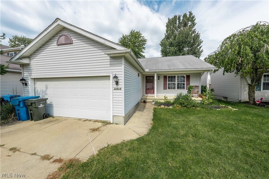 This home is located in the desired area of North Ridgeville that has homes selling in the upper $200 thousands! This is the perfect condo alternative without the HOA fees! This adorable ranch has a low maintenance fenced yard with a wonderful deck for entertaining and smaller, low maintenance yard. The home has been freshly painted throughout. The open concept kitchen, living and dining areas feature vaulted ceilings and the living room has a cozy fireplace. The master has a convenient ensuite bathroom. The finished basement, with luxury vinyl flooring, is ready for your big screen TV, or pool table! With some additional updates this home could be valued at the higher end of the market. Schedule your private showing today!