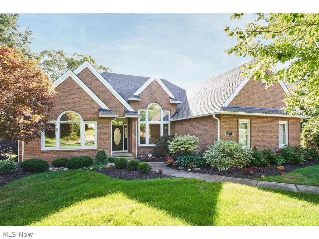 Wonderful first floor master with 2 Story great room, study AND a second bedroom on the first level. Walk into the bright, cheery, open floor plan. The 2 story foyer starts the tour. To the right of the foyer is the study with glass french doors. The large picture window overlooking the manicured yard makes the work days at home bearable. The dining room is separated from the great room by pillared corners it too is 2 story but also has a tray ceiling. The great room has wood floors that flow from the foyer and leads to kitchen, eating area and halls.The great room gas a gas fireplace and newer pella sliders that leads to a deck and patio area.The first floor master is tucked behind the great room with a private entrance . The bayed wall of windows adds a nice sitting area in the master room and perfect for the morning sunshine. New roof and central air in 2020
