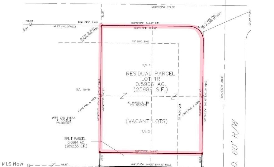 Corner lot in the City of Tallmadge with 0.66 acres. Great location. Cleared, surveyed, and ready for your dream home.