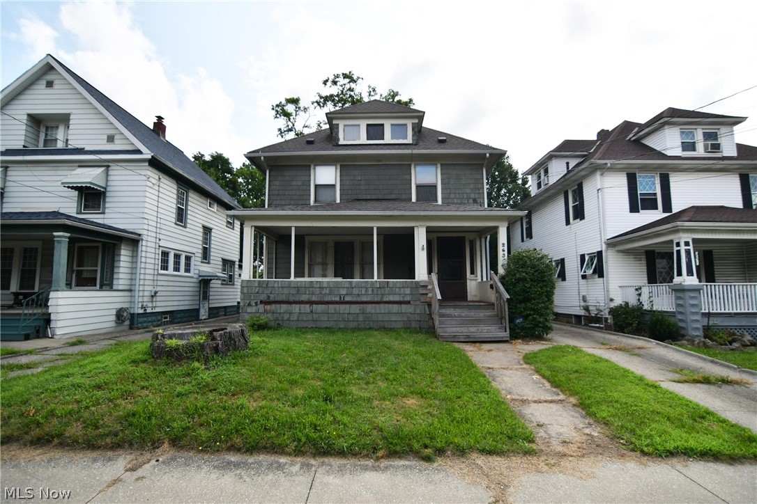 If you're looking for affordable living or a great investment opportunity look no further! welcome home to 263 S. Balch St! This colonial conveniently nestled in west Akron is filled with tons of old charm and character. The home features FOUR bedrooms, two bathrooms, over two thousand sqft of living space, fully fenced back yard and Large front porch. Additional features include Large mudroom, newer counter top, (roof furnace plumbing and electric all updated within 16 years!) This is truly a must see! Tons of original wood work, built ins and hardware.