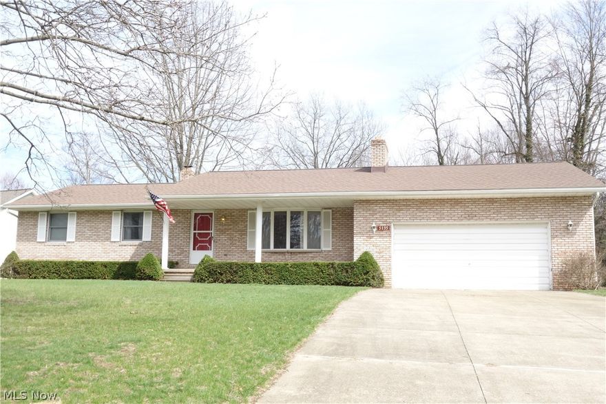 This Lovely-One Owner "Brick Ranch" is located in Green and nestled on a magnificent 3/4 Acre Lot* It has all that you've searched for w/a 2 Car attached Garage Plus an additional 20 X 20 Garage/Outbuilding and a Large Shed! Simply add your personal idea's and decor updates to make this Beauty shine, your *Home Sweet Home* awaits! The Roof, Soffits, Gutters are approx. 5 yrs old. Plenty of cabinetry in the Kitchen that opens out to a Plus-sized Covered Back Porch offering a wonderful view of the Back yard! Dining Area w/Sliders to a Patio and Magnificent Back yard view! A Very Large Living Room that has a gorgeous Brick Fireplace surrounded by Decorative Shelving and a Lovely Bay Window! The Master Bedroom w/a Full Master Bath is conveniently located & offers a fabulous view of the back yard! The Basement/Lower-level w/ Glass Block windows is huge w/storage, shelving and room for your imagination & skills to be put to use, Enjoy the Jumbo Family Room w/a 2nd Brick Framed Fireplace & more!