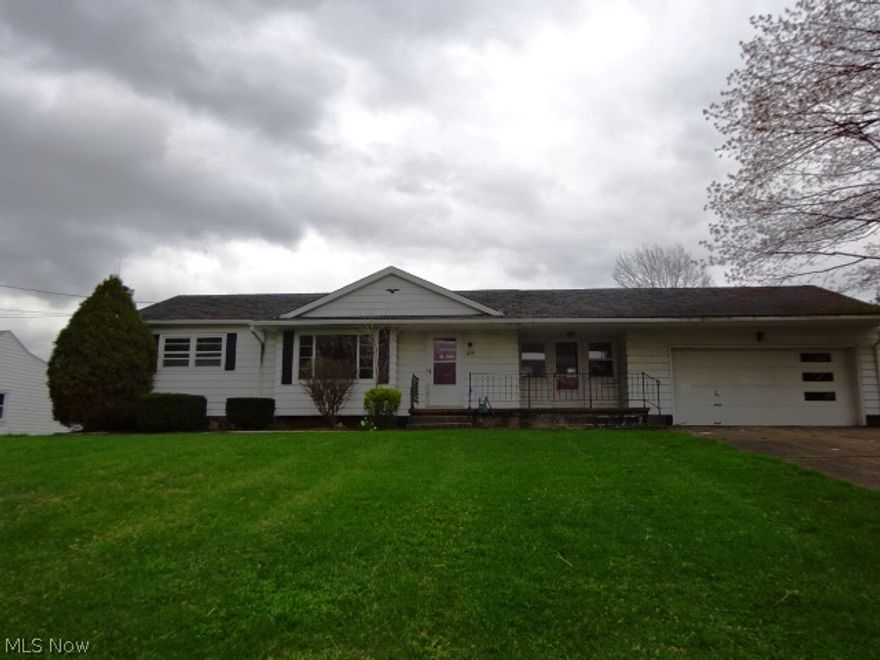 Cozy 3 bedroom ranch with hardwood flooring. Garage has currently been converted to a large Family room or bedroom. Could be changed back to 2 car garage. Breezeway to backyard, Dual entrance to property from front and rear of property. Patio in backyard. Basement area could be finished off with carpeting and paint.  This is a Fannie Mae Homepath property. 203K eligible or rehab.