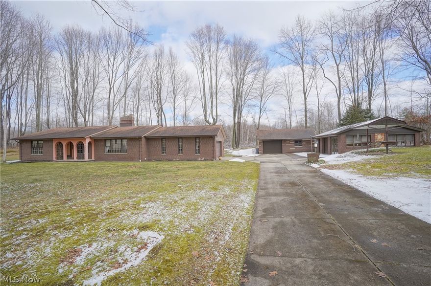 Custom built ranch style home. Spacious kitchen with wood burning fireplace. Beautiful tile floors. Breakfast area and also a formal dining area with a bay window. Jenn Aire range and ample cabinets including a planning desk and pantry. A formal living room connects to a spacious family room with a gas fireplace. Nice half bath right off the hall, on the other side of the house are two large bedrooms with a full bath in the middle.
Full finished basement with a walk out basement into the garage. Several rooms in the basement could be used for additional bedrooms.
Tons of storage in the attached garage approx. 26 x 26 with several closets. Two more detached garages one 28 x 24, and another 24 x 32 (18 x 24 garage and the other side 14 x 24 heated enclosed porch). Perfect for a home office! This property consists of 6 lots approx. 160 X 200 approx. .73 of an acre.
Don’t miss this opportunity.