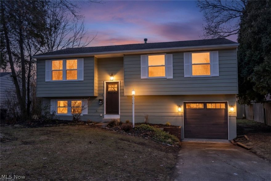Welcome to 350 Silver Meadows Blvd – Your Fully Updated Raised Ranch in Kent, Ohio! Step into this charming bi-level raised ranch (built 1971, thoughtfully modernized throughout) and discover the perfect blend of classic style and contemporary living. Located in the desirable Silver Meadows subdivision on a generous 0.30-acre lot, this move-in-ready home offers 1,988 sq ft of comfortable living space, 3 spacious bedrooms, and 1.5 bathrooms. The home has been completely updated from top to bottom, featuring fresh finishes, modern touches, and an inviting layout perfect for today’s lifestyle. The star of the show is the brand new kitchen, featuring all new stainless steel appliances, stunning butcher block countertops, and a beautiful kitchen island designed for 2–4 seats—perfect for casual meals, homework, or entertaining family and friends. The bathrooms have also been fully updated with all new fixtures, finishes, and features for a fresh, spa-like feel. The main level flows beautifully for everyday living and entertaining, while the lower level boasts a finished recreation room complete with a cozy wood-burning fireplace—ideal for family movie nights, game days, or simply relaxing after a long day. Additional highlights include: A 1-car attached garage, with a beautiful brand new garage door.. Whether you’re a first-time buyer, growing family, or looking for a low-maintenance single-level feel with bonus lower-level space, this updated raised ranch checks every box. Enjoy the peaceful neighborhood setting while being minutes from Kent State University, downtown Kent shops and restaurants, parks, and major highways. Priced to sell and ready for its next chapter—schedule your private showing today before this gem is gone! Contact the listing agent for more details or to arrange a tour. This is the one you’ve been waiting for!