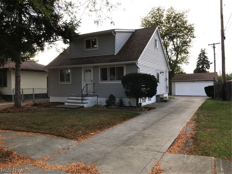 Very nice Cape Cod located in West Park area. 3 bedrooms, 2 full baths, Hardwood floors and freshly painted. Many updates including vinyl siding, gutters, kitchen and baths. Refinished hardwood floors, freshly painted throughout. Newer roof and windows. Many new upgrades to electrical. Fully finished basement has glass block windows. Laundry room has W/D hookup. Detached 2 car garage with fenced backyard. Quiet street. Close to shopping, RTA and freeway.