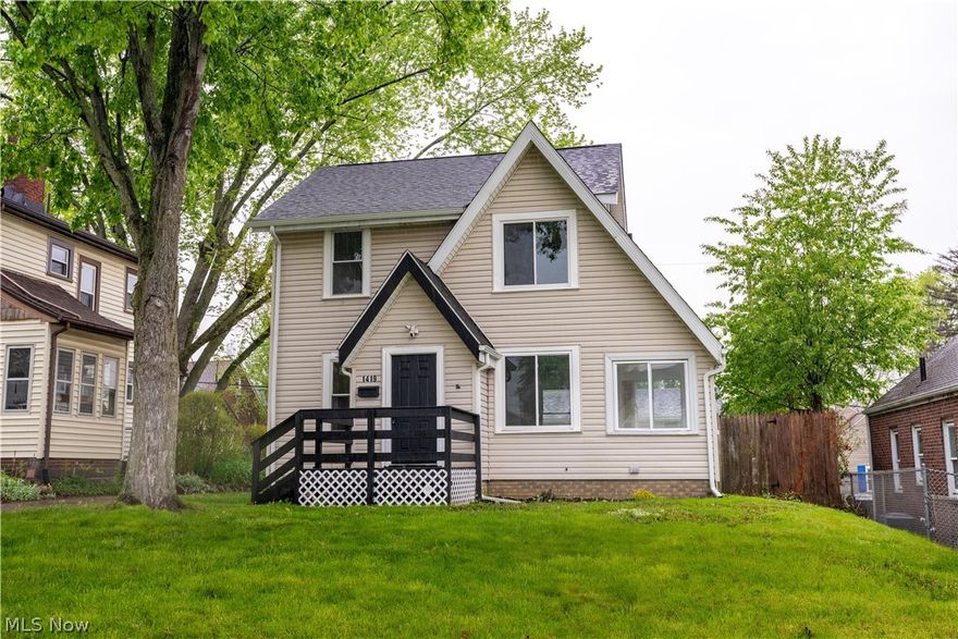 Welcome to 1419 22nd St NE, Canton, OH 44714 – a delightful 2-story single-family home built in 1929 that perfectly blends classic character with thoughtful modern updates. This inviting residence offers approximately 1,144 square feet of living space, making it an ideal choice for first-time buyers, growing families, or savvy investors seeking great value in a well-established neighborhood. Step inside to discover three spacious bedrooms that provide plenty of room for family, guests, or a home office setup. The fully updated kitchen is a standout feature, boasting all-new appliances including a refrigerator, range, microwave, and dishwasher. With modern finishes and a smart layout, this kitchen makes meal preparation and entertaining a true pleasure. You’ll also appreciate the convenience of one full bathroom complemented by an added half-bath on the main level—perfect for everyday living and accommodating guests with ease. Additional practical highlights include a detached 2-car garage for ample parking and storage, a full basement ideal for laundry, extra storage, or future finishing touches, plus reliable gas forced-air heating and public utilities. This home sits in a quiet, car-dependent area of Canton with a peaceful residential vibe and easy access to local amenities. Whether you’re searching for a cozy starter home or a solid investment property with excellent upside potential, 1419 22nd St NE delivers timeless appeal paired with practical updates at an attractive price point. Schedule your showing today and picture yourself making this house your new home! Seller also offering a one year home warranty through America's Preferred Home Warranty!