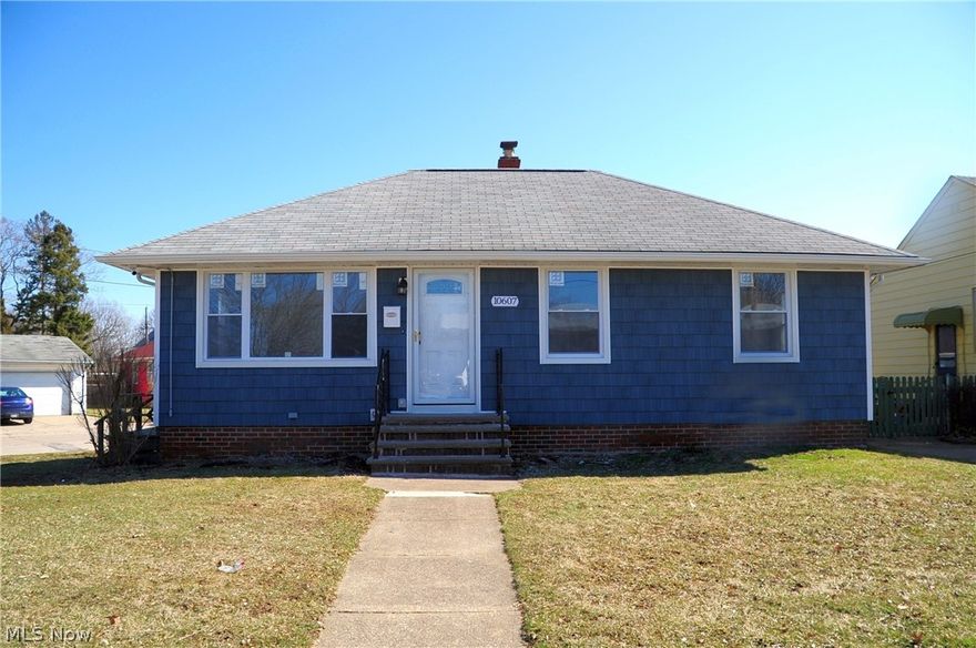 You will fall in love with this easy to maintain, completely renovated 3 bedroom, 1 bath ranch home.  This home sits on a corner lot across from Thrush Park. There is plenty of light that shines through the brand new windows.  The marble countertop adds depth and beauty to the kitchen.  Enjoy your morning coffee/tea in the quaint dining area adjoining the kitchen.  The spacious three bedrooms offer plenty of closet space.  The completely remodeled bath in a neutral grey and white is ready for your finishing touches.  The full, unfinished basement can be used for a recreation room or make a great place for a craft or hobby room.  The roof, electrical, plumbing, furnace, hot water tank are all new as well.  Everything has been renovated. Call today for a private tour!