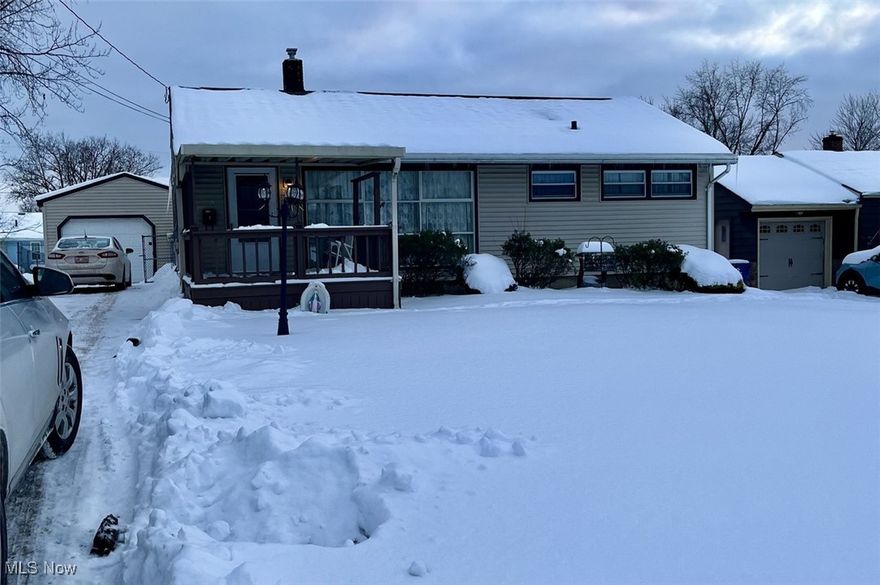 Charming and conveniently located 3 bedroom ranch. New roof installed in 2023. Newer garage door. Front and rear porch!