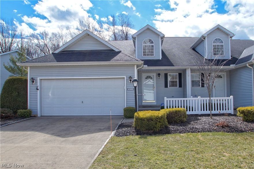 Welcome to this spacious first floor master with private backyard and a patio in the desirable Cinnamon Woods community in North Olmsted! This home includes 3 bedrooms, with one of the bedrooms/loft overlooking the great room, 3.5 baths, attached 2-car garage, and a front porch. On the main level, you will find a 2-story great room with a fireplace, an eat-in kitchen with lots of storage and counter space, laundry room, and a 1st floor Owners Suite with a walk-in closet and on-suite bath with a stand-up shower. From the eat-in kitchen, you can walk out on to the back patio. The upstairs includes a bedroom/loft area, full bath and the 3rd bedroom. As you descend downstairs, you will notice the spacious recreation room with laminate flooring along with a bonus room and a full bath. In recent years the owner finished the basement with bonus room and a full bath. Brand new carpet was installed on the main level in 2019. This home is conveniently located near I-480, and plenty of shopping a