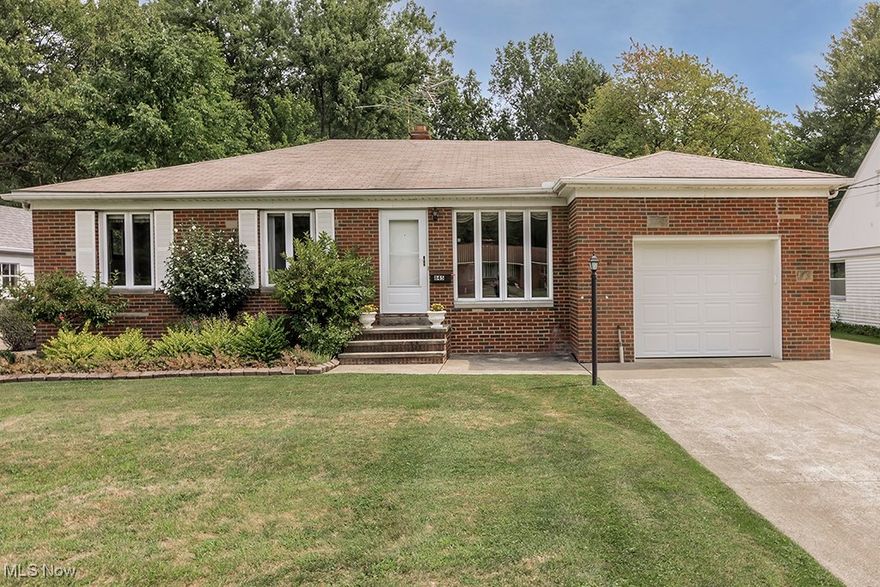 Welcome to this charming all-brick ranch home in Mayfield Village, featuring 3 spacious bedrooms and 2.5 baths. This meticulously maintained property is move-in ready, offering a large kitchen that opens to a dining area, perfect for family gatherings & entertaining. The formal living room provides a cozy space to relax & unwind. All 3 bedrooms have hardwood floors, adding warmth and character to the home, which includes the primary suite having a 1/2 bath. Large patio opens to the expansive yard which offers plenty of space for outdoor activities, while the huge lower level provies endless opportunities for additional living space, a home office, gym or rec area. Hot water tank '23. Don't want to miss that the chance to make this beautiful home your own!