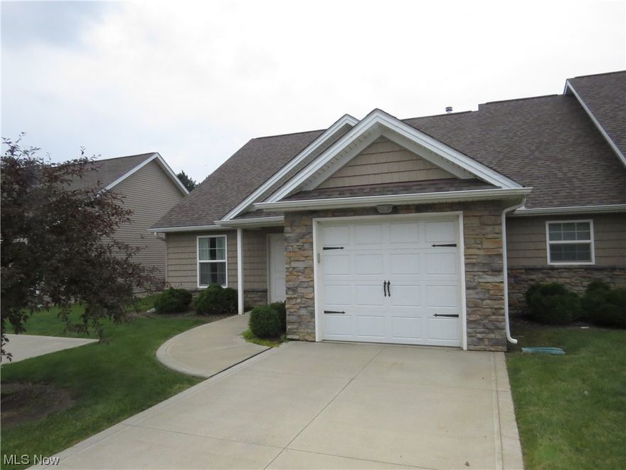 Move-In Ready Apartment! End Unit. 2 bedrooms and 2 full bathrooms. Vaulted Ceiling over Great Room. Granite countertops in kitchen and bathrooms. Master Suite with private full bathroom. Front bedroom has door to 2nd full bathroom. Laundry room off kitchen. 1 car attached garage. Sliding glass door from great room to concrete patio. Two year lease. Apartment that feels like a condo!