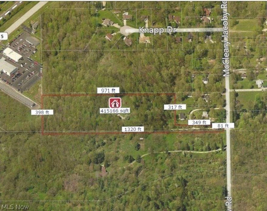 "Seclusion in the City"  9 Wooded Acres with a clearing ready for you to build your private home. Choose your own builder! Gas Royalties will Transfer with Sale! The previous home was demolished and debris has been removed. The well has been capped and two septic systems were crushed as per Trumbull County Health Department.

Taxes have not adjusted on Auditor's site since house has been demolished. They are estimated at $300