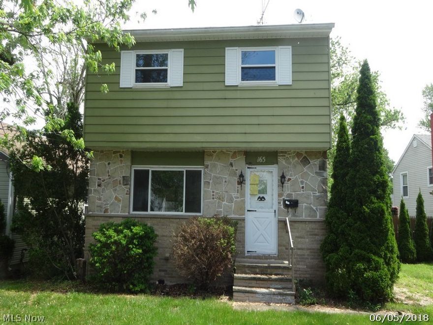 Lake breezes abound in Willo-way Beach. Summer will be comfortable in this sought after Colonial floor plan which sports a full basement. 3 good size bedrooms and 1 bath on second floor. A convenient half bath on the main floor. Galley kitchen with classic pine cabinetry opens to dining area with large slider for a sunny open feel. Room for rec room in basement. Covered patio space on back of home. Home needs TLC , and City will require a single car garage to be built. This could be the one, call today!  This property is a Freddie Mac/HomeSteps property being sold in it's as is condition. Seller will not make any repairs to the subject property, either lender or buyer requested. This property is eligible under the Freddie Mac First Look Initiative through 06/27/18. POS & any repairs, if necessary, are responsibility of the Buyer. All information deemed reliable but, not guaranteed.