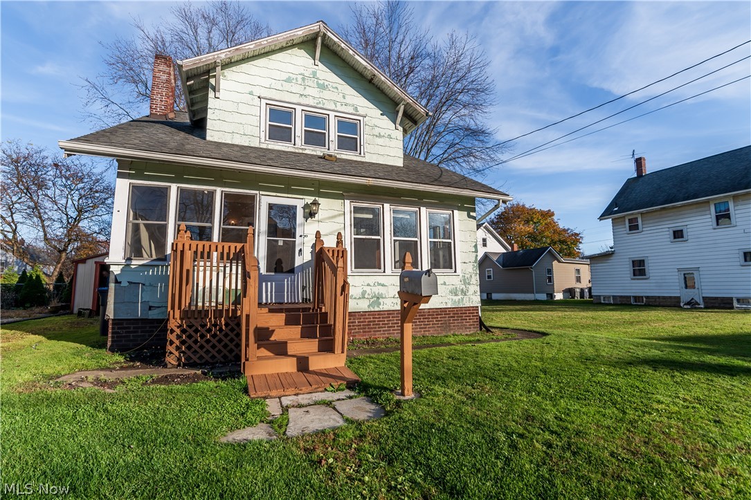 Beautiful, Move-In Ready Colonial in Akron! Great Investment opportunity with this 1,324 Sqft home, that features Three Bedroom's on the second floor, along with one Full Bathroom, on a double lot! Updates over the last two years include a new furnace, hot water tank, windows, as well as the sewer pipe from the basement floor to ceiling replaced with PVC done by Root Rooter. Don't miss out on this beautiful Colonial in Akron!