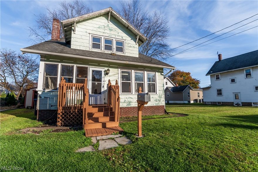Beautiful, Move-In Ready Colonial in Akron! Great Investment opportunity with this 1,324 Sqft home, that features Three Bedroom's on the second floor, along with one Full Bathroom, on a double lot! Updates over the last two years include a new furnace, hot water tank, windows, as well as the sewer pipe from the basement floor to ceiling replaced with PVC done by Root Rooter. Don't miss out on this beautiful Colonial in Akron!