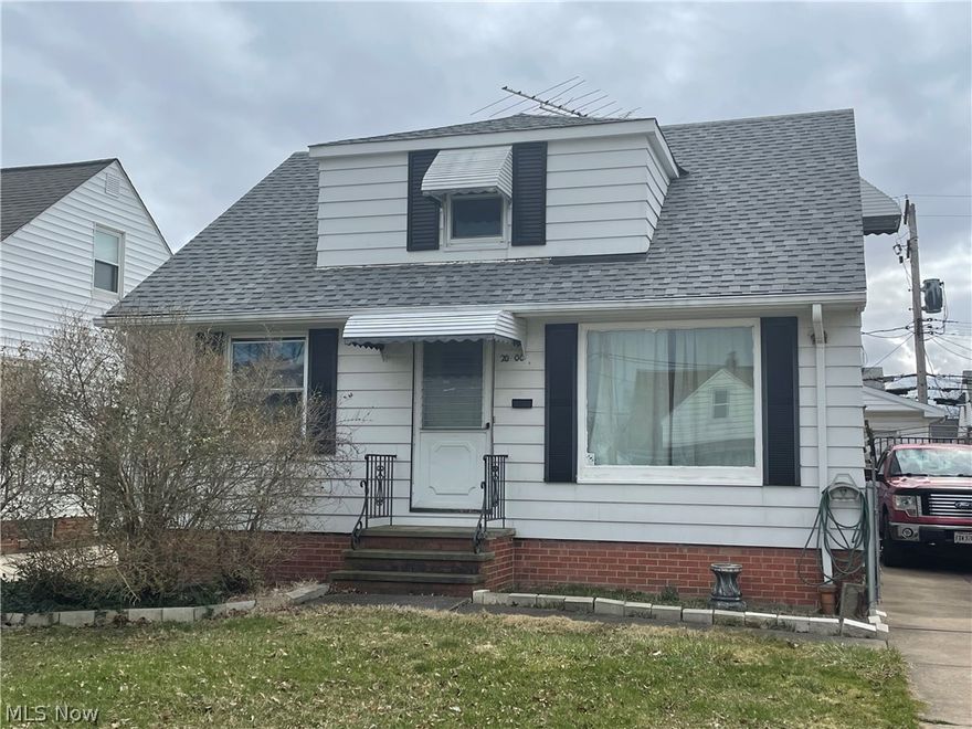 Short Sale-subject to Lender Approval.  3 Bdrm, 1 Bath 1278 Sq Ft  Sided Cape Cod with large 2 Car Detached Garage, Living Room, Kitchen, 1st Floor Master Bdrm, Full Unfinished Basement and more! Home is being sold As-Is and any perrsonal possessions left at time of closing stay with the property.