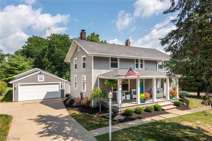 Welcome Home, 3 bed/3 bath home in desirable Richfield.  Beautifully landscaped front displays a large and inviting covered front porch leading you into this meticulously maintained and updated Colonial. Private partially wooded lot sits on over an acre lot.  Beyond the lot is wooded with streams and landlocked for your privacy. The 2 car garage is attached to a 20x30ft workshop/outbuilding with 220line, A/C, heat, and full security system totaling 1000sqft!  A 6X10 storage shed for yard tools and lawn furniture also included. New 18x33ft Trex deck with locking gate leads to the kitchen entry for easy entertaining.  All Stainless Steel Appliances stay! The kitchen has a bright and airy Dine in area which could be utilized as a sunroom, office/breakfast nook, or play area.  The Dining room boosts natural hard wood floors and a gorgeous built in window bench. The spacious living room features modern built in shelves, and a Dec WBFP.  The 2nd level has 3 BRS and a full bath with built in