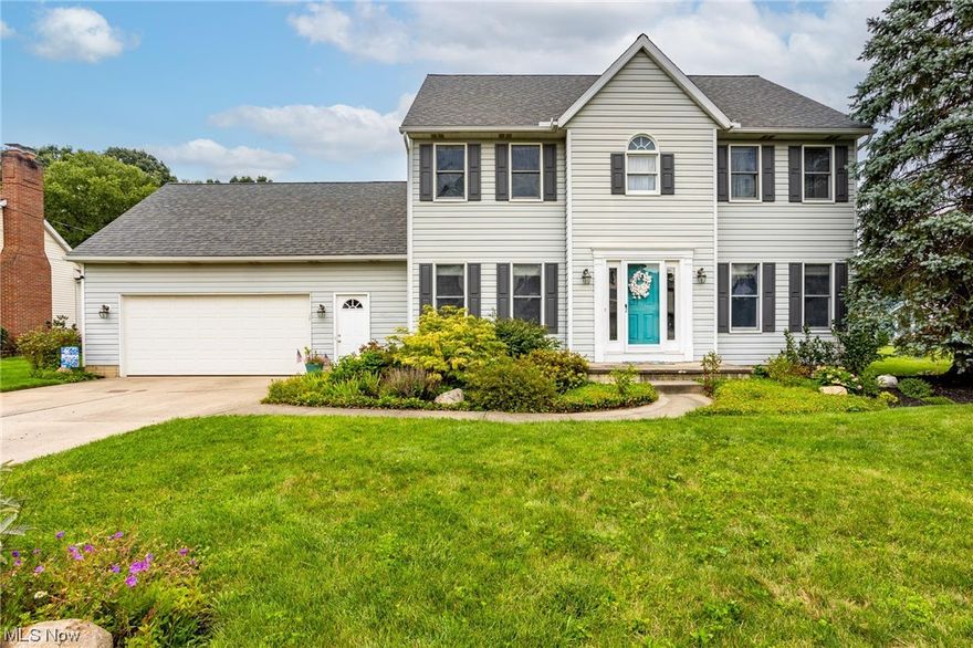 Located in Apple Orchard Estates on a quiet Cul-de-sac, and surrounded by beautiful homes with curbs and sidewalks. Incredibly well-built, 4-5 bedroom Colonial with remodeled kitchen, 3 full baths, and oversized 2-car garage. Kitchen completely remodeled in 2015 with quartz countertops, Cambria cabinets with quiet close doors and drawers, large pantry, subway tile backsplash, and stainless appliances. Incredible deck off the kitchen with new Pergola, and professionally installed paver patio below. Beautifully landscaped backyard with new privacy fence. The sitting room in front of the house could be a first floor in-law suite or office. Full bath on first floor. Formal Dining room. Sliding glass doors off the kitchen lead you to a private backyard Oasis. New luxury vinyl flooring throughout the first floor. The Great room off the kitchen has a wood burning fireplace with an electric insert. First floor laundry room includes newer washer and dryer. Huge master bedroom upstairs has a walk-in closet and master bath with jetted tub, recessed lighting and a walk-in shower. Four spacious bedrooms with large closets upstairs, plus a large bonus room over the garage that could be a 5th bedroom or teen suite. Hi-efficiency furnace and central air. Beautiful full basement just waiting to be finished. Huge paved driveway with room for 6 cars. New roof, gutters, and shutters in 2011. Updated outdoor lighting as well. Home warranty included!