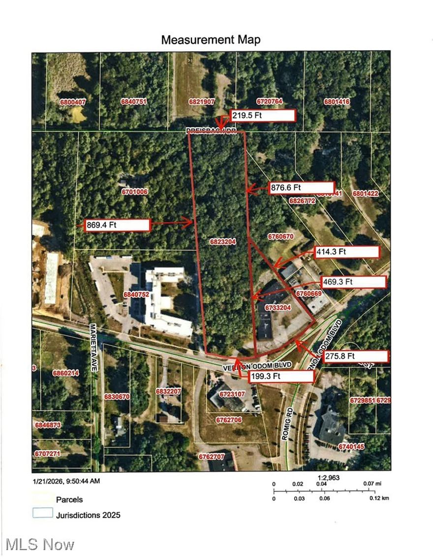 This is a great opportunity to acquire two parcels totaling approximately 5.8 acres at the highly visible intersection of Vernon Odom Blvd and Romig Road, offering easy access to I-77. Currently serviced by public water, public sewer and natural gas, this property supports a wide variety of possible uses, including apartments, multi-family dwellings, retail, restaurants, childcare, and so much more. One parcel is completely wooded, providing a natural backdrop, while the second features a 13,000 sq.ft. masonry & steel building constructed in 1980. Whether transforming the existing or building new, this location is full of potential. Call today!