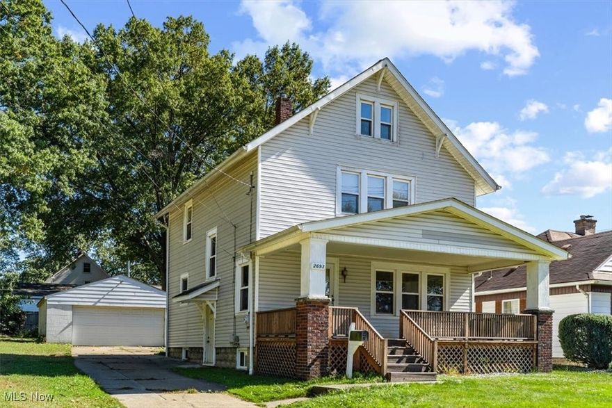 This classic colonial in Cuyahoga Falls is ready for its next chapter! Located just moments from the heart of downtown, you'll have easy access to all the trendy shops, delicious restaurants, and local entertainment, plus quick access to nearby highways. This home offers a fantastic footprint to create your dream space. Imagine starting fresh, selecting all your favorite finishes, and designing the dream kitchen you've always wanted. The more open layout provides a great flow for modern living. Key features include a big, inviting front porch,perfect for relaxing with your morning coffee. 3 to 4 possible bedrooms, and one and a half bathrooms. Outside, you'll appreciate the convenience of a two-car detached garage and a rare, huge double lot for plenty of outdoor space. This is a wonderful and exciting opportunity to put your personal stamp on a spacious home in a prime Cuyahoga Falls location. Come envision the possibilities!